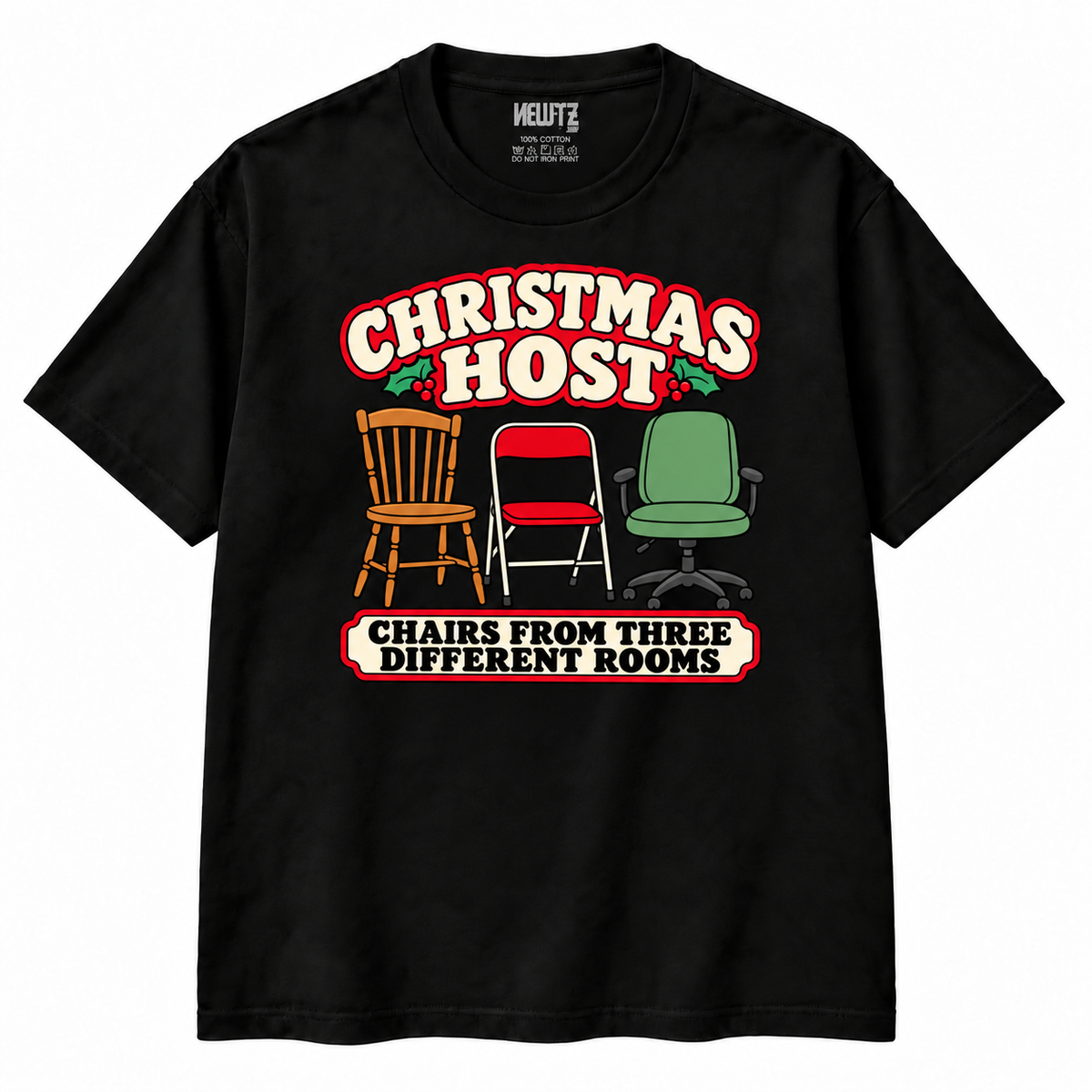 Christmas Host – Chairs from Three Different Rooms T-Shirt