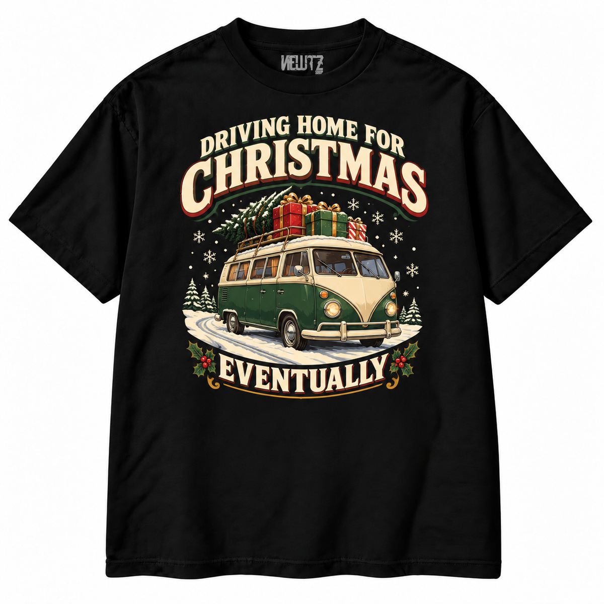 Driving Home for Christmas Eventually Campervan T-Shirt