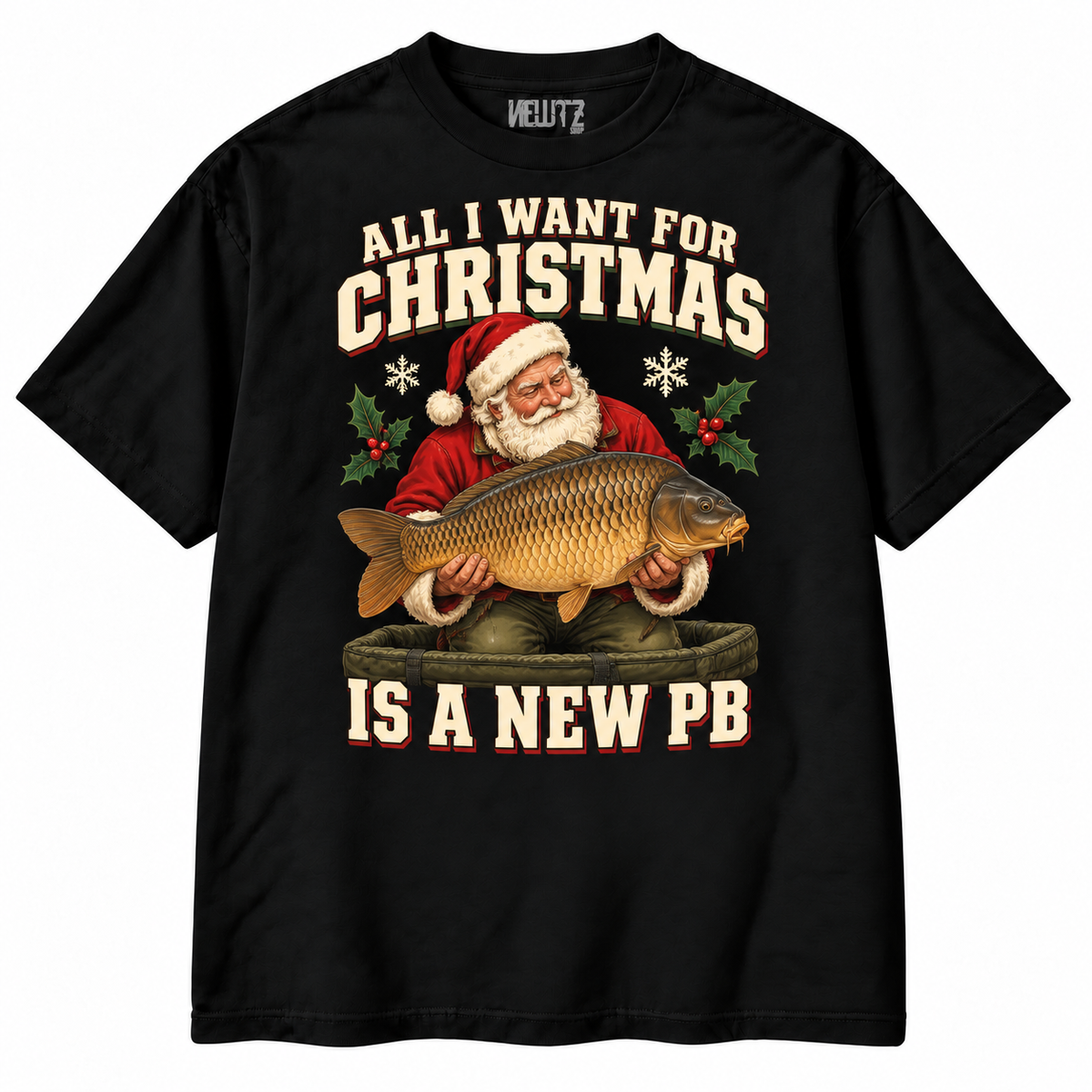 All I Want for Christmas Is a New PB Carp Fishing T-Shirt