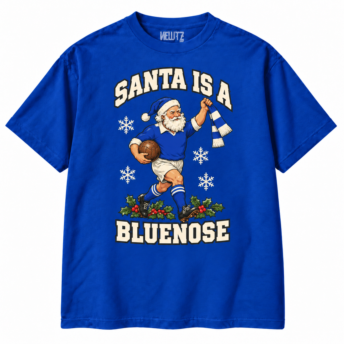 Birmingham City-Inspired Santa Is a Bluenose Christmas T-Shirt