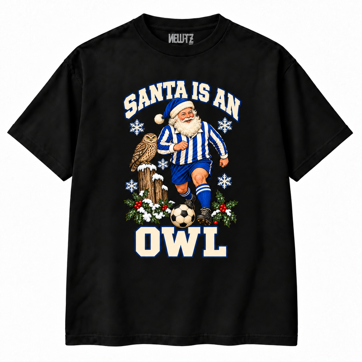 Sheffield Wednesday-Inspired Santa Is an Owl Christmas T-Shirt