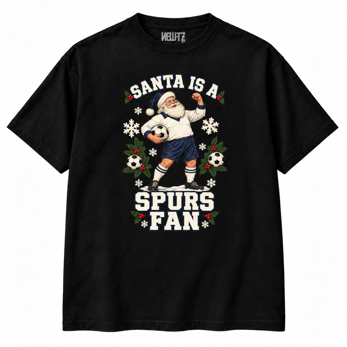 Tottenham-Inspired Santa Is a Spurs Fan Christmas T-Shirt