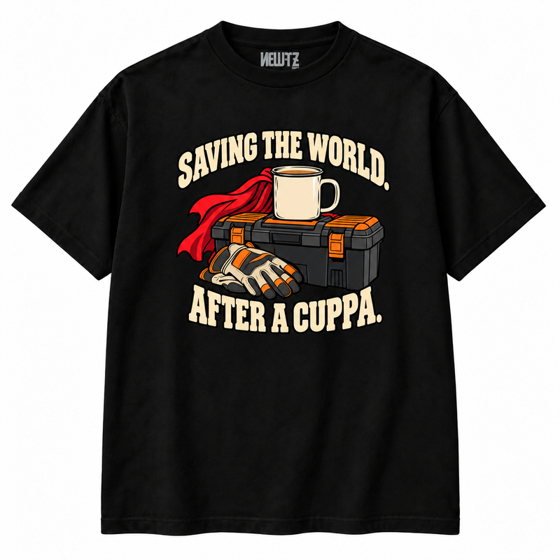 Saving the World After a Cuppa Trades T-Shirt