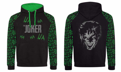 Superheroes Inc. DC Batman - The Joker Ha (Unisex Black Contrast Pullover Hoodie)