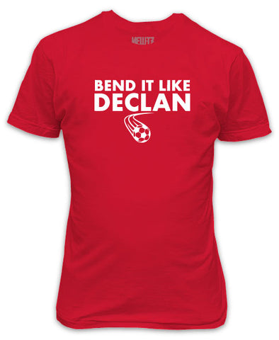 Bend it like Declan Red T-Shirt - Gunner's fan top