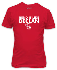 Bend it like Declan Red T-Shirt - Gunner's fan top