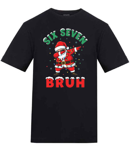 Six Seven Santa Dabbing Bruh Christmas T-Shirt