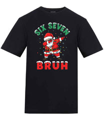 Six Seven Santa Dabbing Bruh Christmas T-Shirt