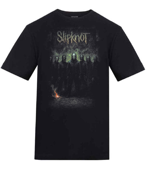 Slipknot Masked Illustration Black T-Shirt