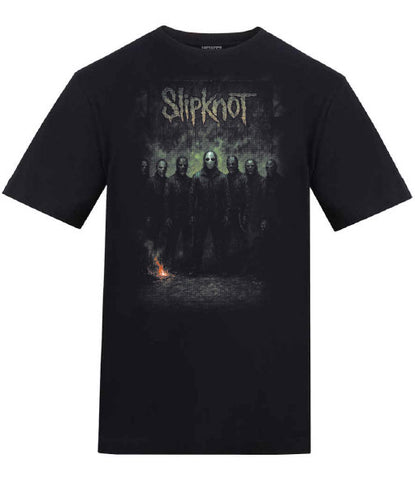 Slipknot Masked Illustration Black T-Shirt