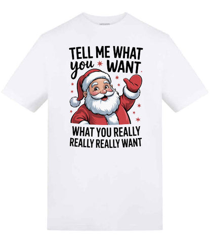 Tell Me What You Want Spice Girls Themed Santa T-Shirt