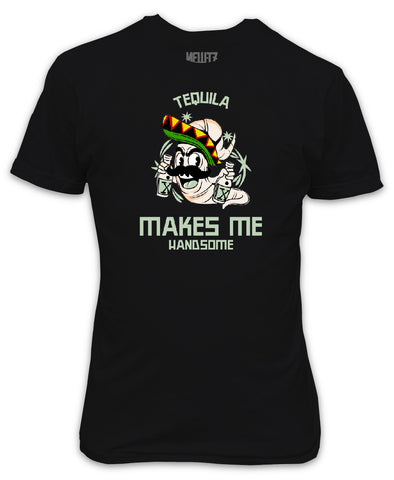 Tequila Makes Me Handsome Black T-Shirt