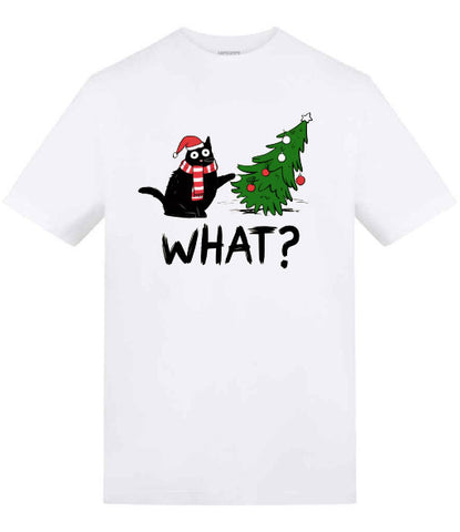The Cat Did It Christmas Tree T-Shirt