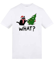 The Cat Did It Christmas Tree T-Shirt