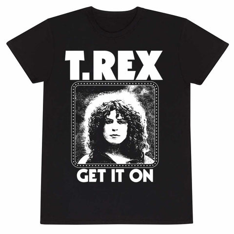T Rex Get It On Unisex Black T-Shirt