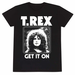 T Rex Get It On Unisex Black T-Shirt