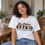 One Direction On Repeat Christmas T-shirt on a woman — lifestyle mockup