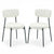 Glenn Stackable Boucle Dining Chairs – White – Set of 2