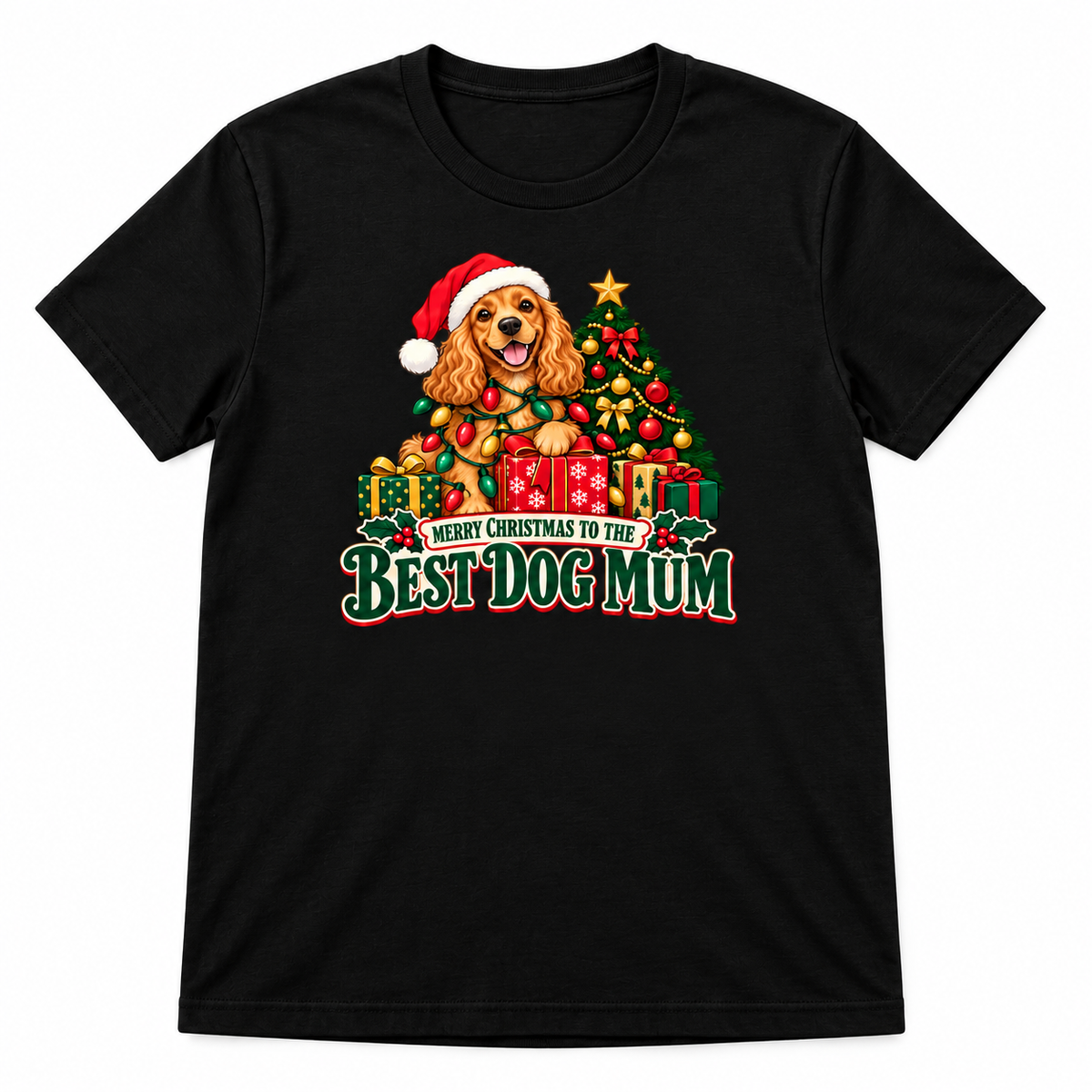 Best Dog Mum Christmas T-Shirt