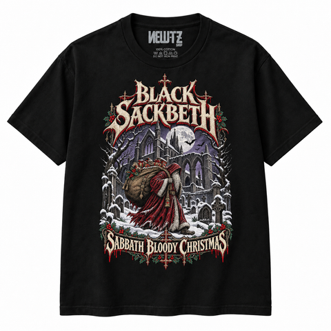 Black Sackbeth Sabbath Bloody Christmas – Black Sabbath-Inspired T-Shirt