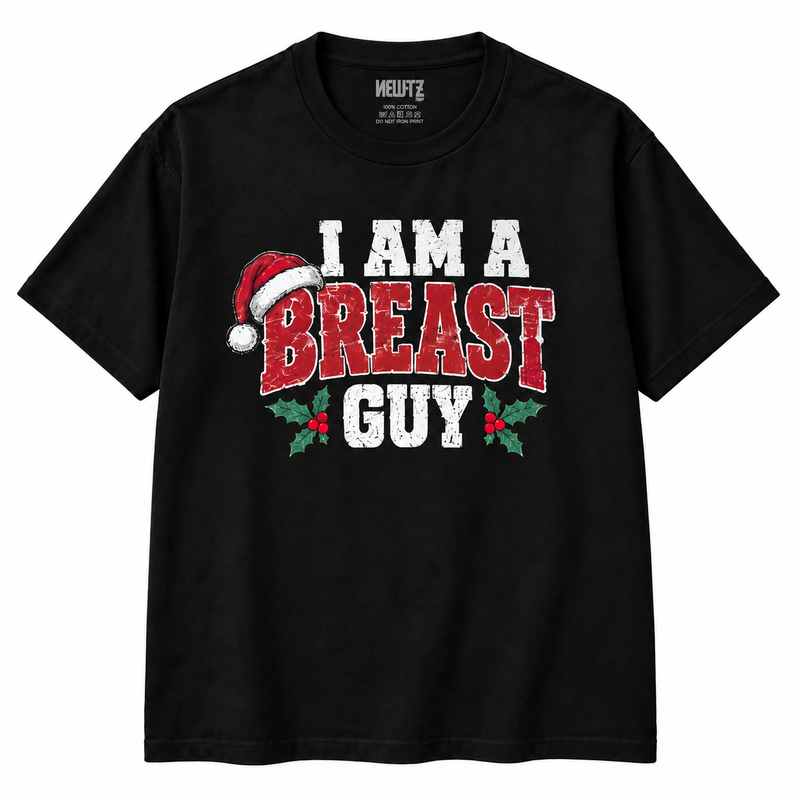 I Am A Breast Guy – Vintage Christmas T-Shirt