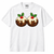 Cheeky Christmas Puddings T-shirt in White