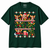 Christmas Creature Chaos retro T-shirt in Bottle Green