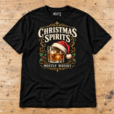 christmas spirits mostly whisky Black Christmas T-shirt — bench