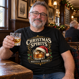 christmas spirits mostly whisky Black Christmas T-shirt — model