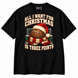 christmas three points Black Christmas T-shirt — black