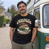 driving home eventually Black Christmas T-shirt — model