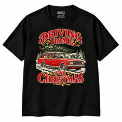Driving Home for Christmas Vintage T-Shirt — Black