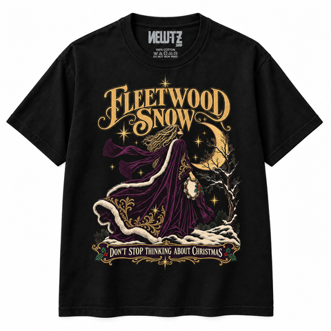 Fleetwood Snow – Fleetwood Mac-Inspired Christmas T-Shirt