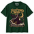 NEWTZ Fleetwood Snow Christmas T-shirt in bottle green with approved neck label on white background
