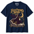 NEWTZ Fleetwood Snow Christmas T-shirt in navy with approved neck label on white background