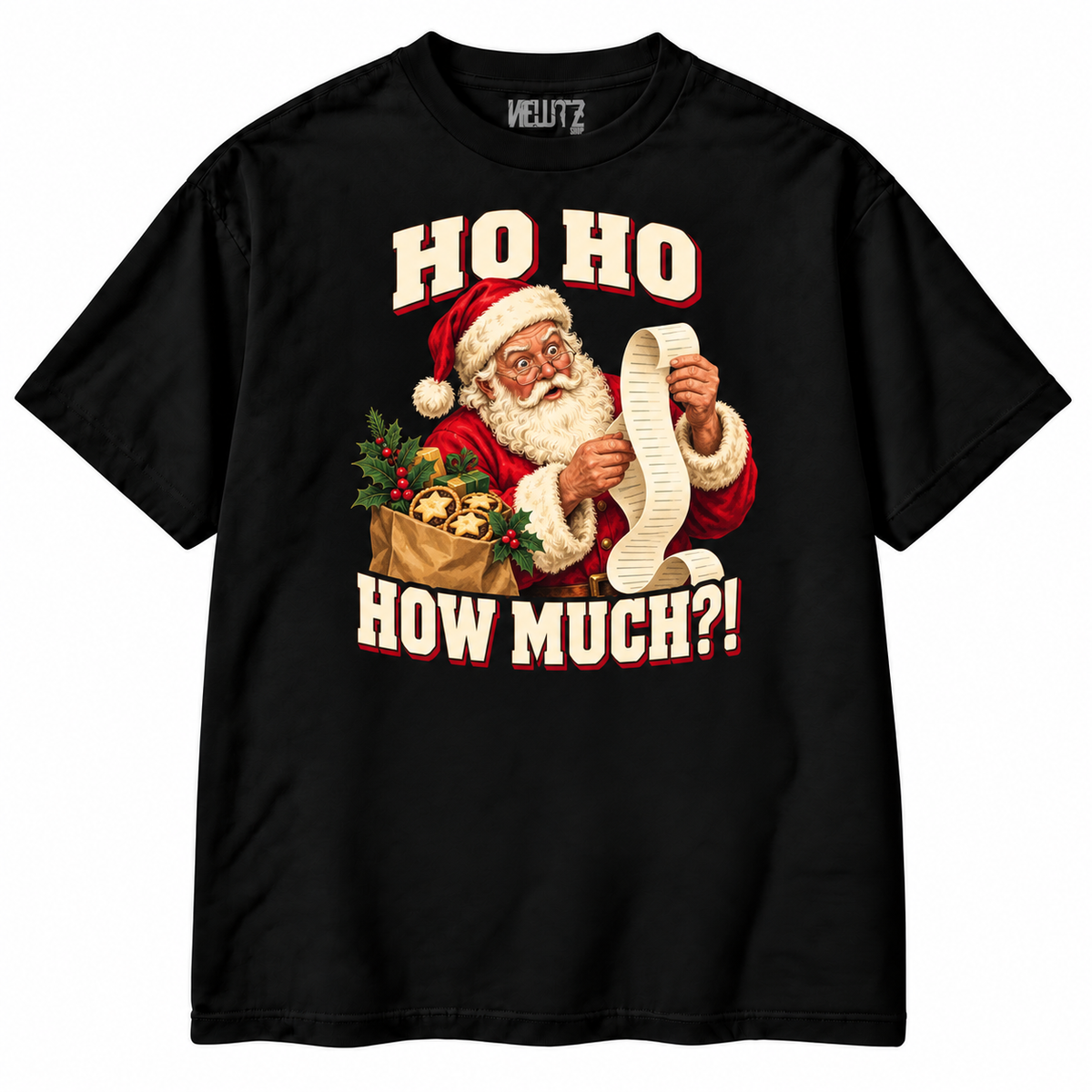 Ho Ho How Much Funny Santa Christmas T-Shirt