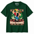 NEWTZ Hoah Momma Christmas T-shirt in Bottle Green with approved neck label on white background
