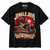 NEWTZ Jingle Jovi Livin' On A Sleigh Bon Jovi-inspired Christmas T-shirt in black with approved neck label on white background