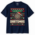 Merry Dartsmas Christmas Darts T-Shirt — Navy