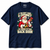 No Chimney Back Door Santa Christmas T-Shirt — Navy standard mockup on white background