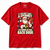 No Chimney Back Door Santa Christmas T-Shirt — Red standard mockup on white background