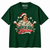 NEWTZ Let It Snow Christmas T-shirt in Bottle Green on white background