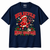 Red Devils Merry Christmas Football T-Shirt — Navy