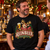 Man wearing the black NEWTZ Reinbeer Christmas Drinking Club T-shirt