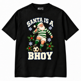 Celtic-inspired Santa Is a Bhoy Christmas T-shirt — black