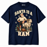 Derby County Santa Is a Ram Christmas T-shirt — navy