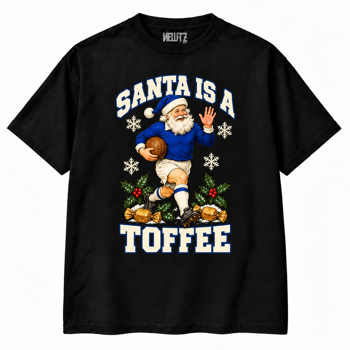 Everton-Inspired Santa Is a Toffee Christmas T-Shirt