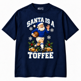 Everton Santa Is a Toffee Christmas tee navy