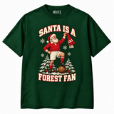 Nottingham Forest Santa Is a Forest Fan Christmas T-shirt — Bottle Green