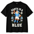 Manchester City-inspired Santa Is a Blue Christmas T-shirt – black